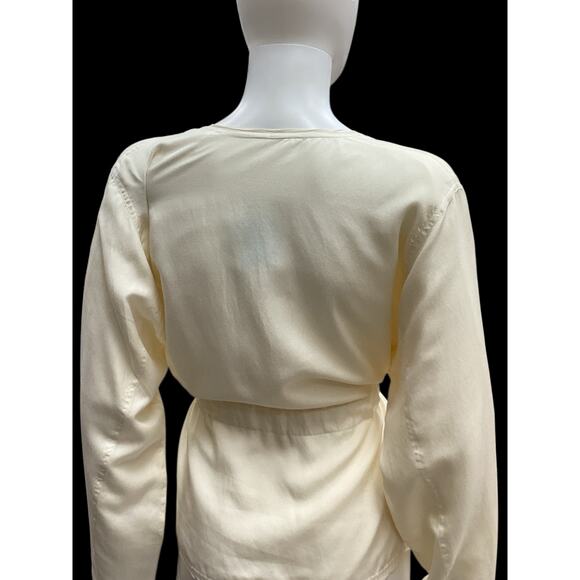 DKNY Pure Top/Blazer Women’s SZ M Cotton Silk Blend Waist With Belt Lightweight - Picture 4 of 5